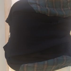 Vintage Havana medium black and plaid sweatshirt